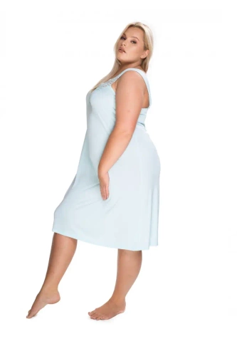 4114 Róża halka koszula nocna damska Mewa miętowy 