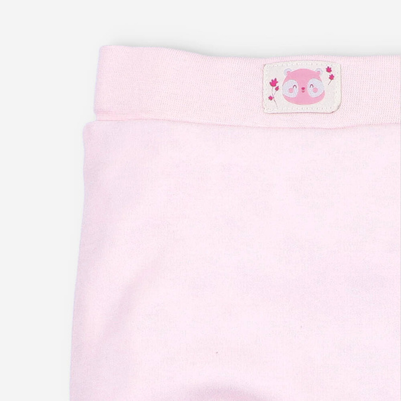 Wesoła Panda Spodnie dresowe z bawełny organicznej Nini różowy