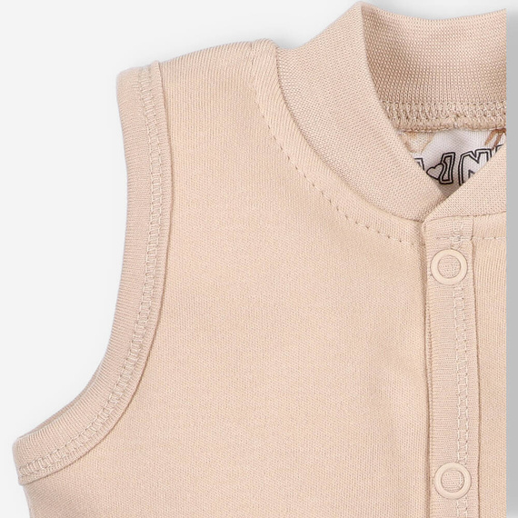 Turtles Kamizelka z bawełny organicznej Nini beżowy