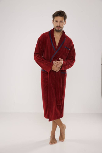 666 Ronaldo szlafrok męski De Lafense - bordo