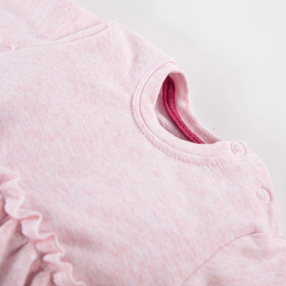 Ceremony Sukienka niemowlęca z falbankami Eevi - róż melange