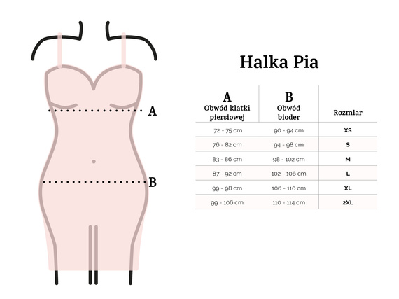 Pia Halka nocna damska DKaren - czerwony
