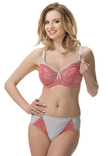 MM41 Biustonosz do karmienia Kostar - malinowy