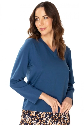 86673 Lucy Bluzka piżamowa Mewa jeans