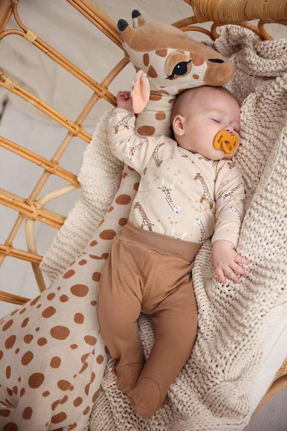 03244D "Giraffe" Body dzidziuś z długim rękawem Makoma żyrafy