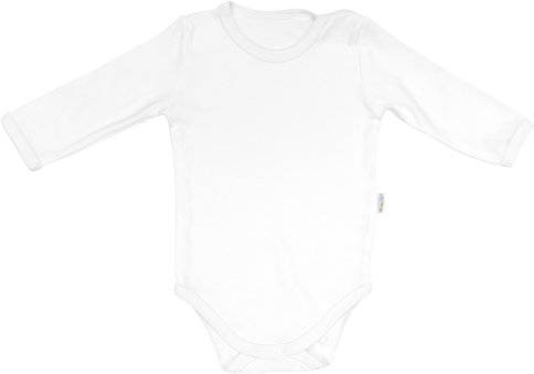 BDB Basic Body z długim rękawem Mamatti - biały