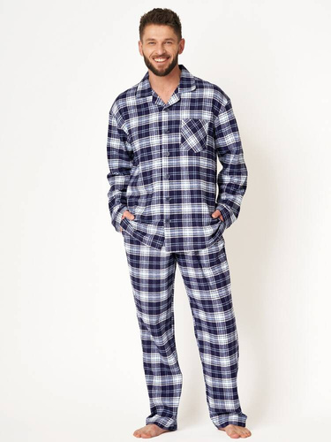 MNS 411 Piżama Męska Key granatowy