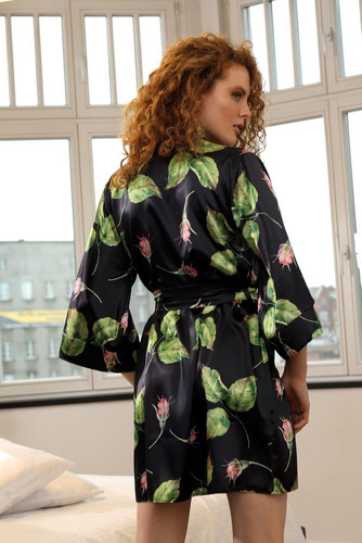 DK-P Flowers Podomka damska DKaren - czarny 008