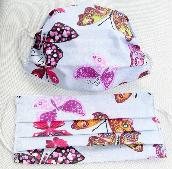 Maseczka maska ochronna na twarz Karo - zielona koniczynka