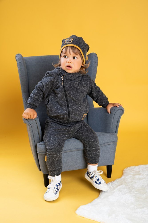 173275 Bluza dresowa rozpinana "Prince" Nicol - grafit