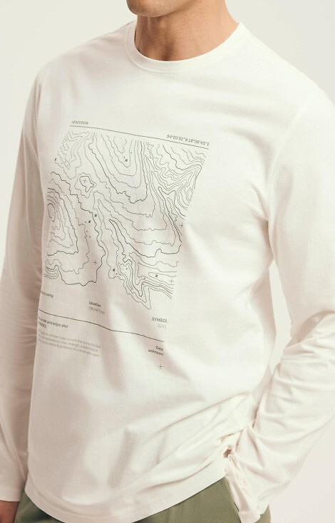 43464 Local Piżama męska bawełniana Henderson cream  – wygodny komplet z nadrukiem