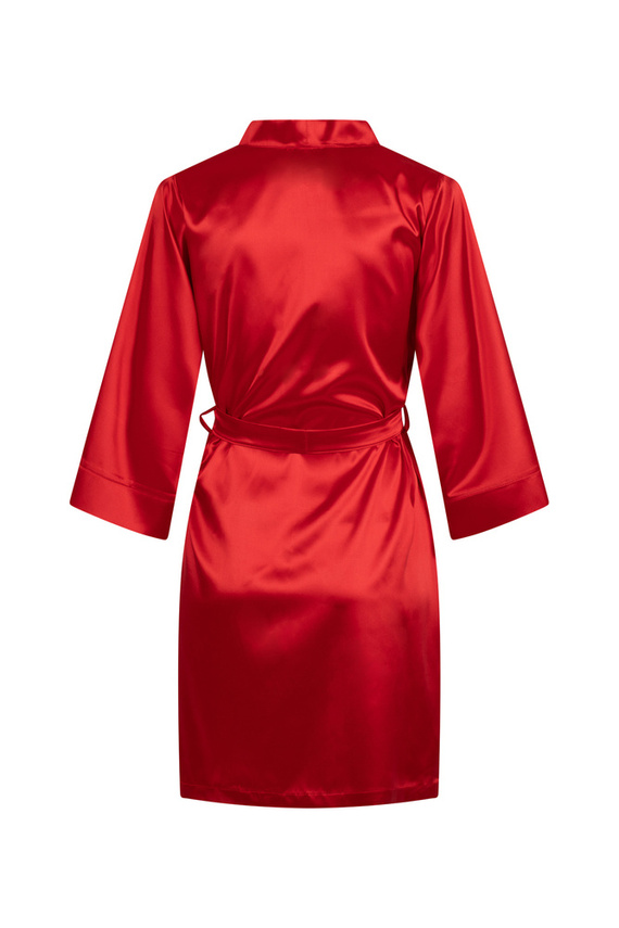 Vesna Szlafrok damski satynowy ByShelly - czerwony