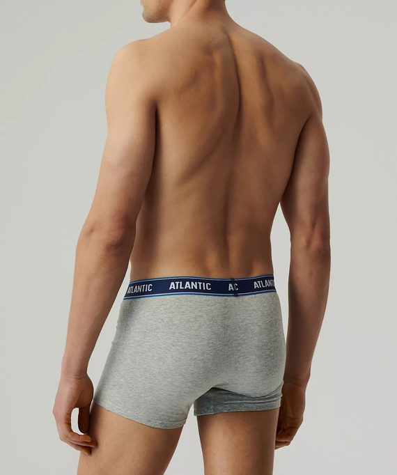 3MH-214 Bokserki męskie 3-pak Atlantic granatowy-koralowy-szmaragdowy