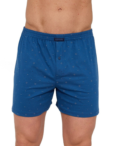002/331, 008/331 Bokserki męskie Cornette Comfort – luźny fason, 100% bawełna, wzorzyste, rozporek na guzik