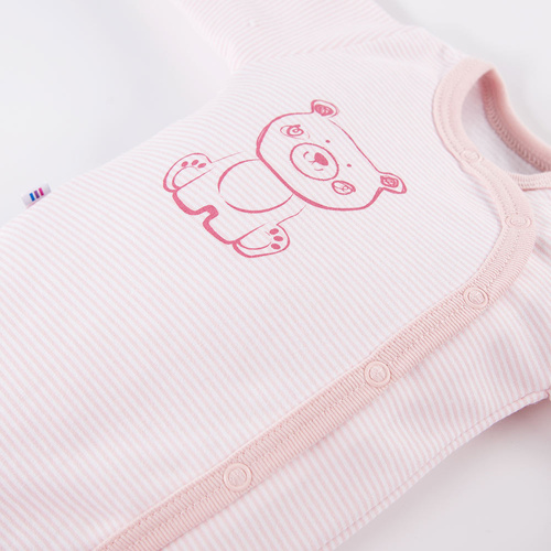 Big Bear Body rozpinane z długim rękawem Eevi - różowy paski