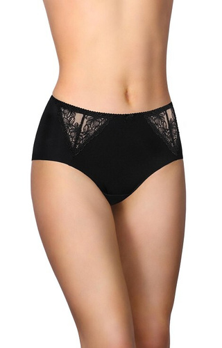 58 Figi Modo czarne  – mikrofibra, koronka z przodu, cięte laserowo