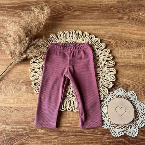 SL12436 Królik Legginsy dziewczęce prążek Mamatti