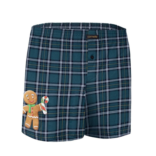 015/14 Cookie 6 Bokserki męskie świąteczne Cornette - zielony