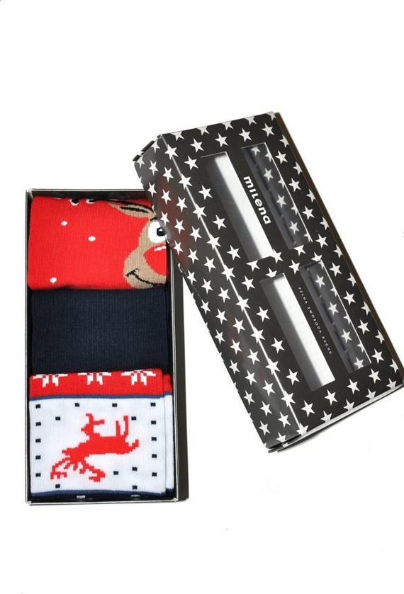 Skarpety Męskie Zestaw Świąteczny Milena mix kolor