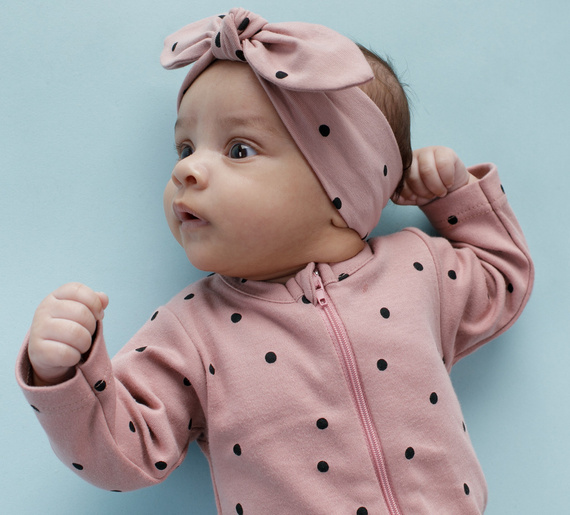 Tres Bien Opaska dziewczęca Pinokio - róż groszki