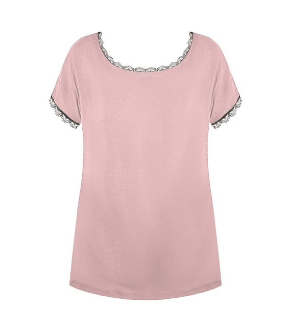 Margot Mix&Match Koszulka Piżamowa Gładka Nipplex - różowy