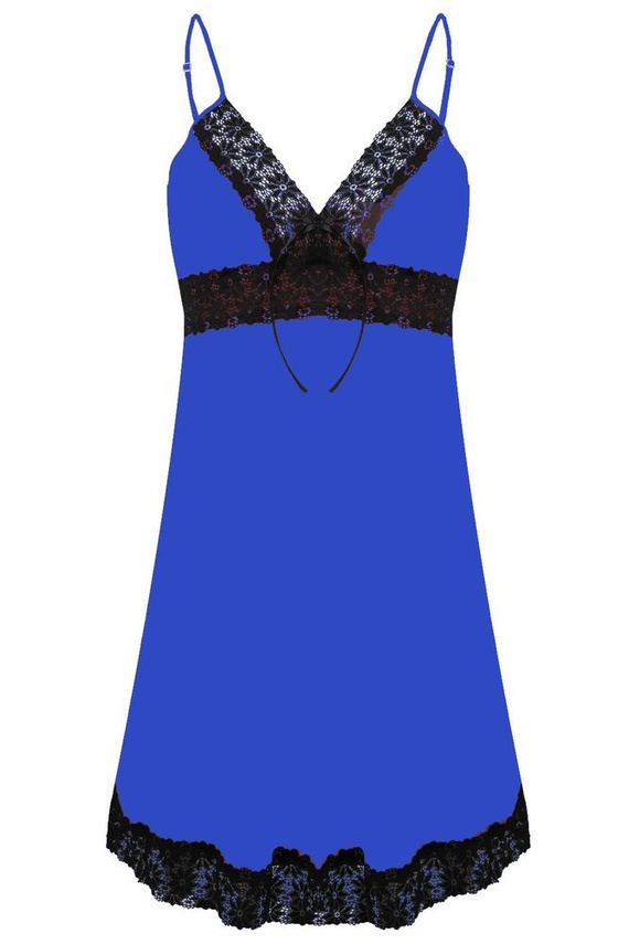 Peggy Koszulka satynowa damska DKaren - modrak