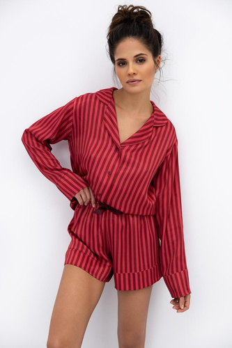 Vivienne Piżama damska Sensis – wiskozowa, rozpinana, w paski