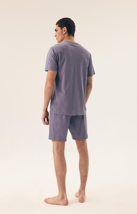 42626 Daft Piżama Męska Premium Henderson - steel blue