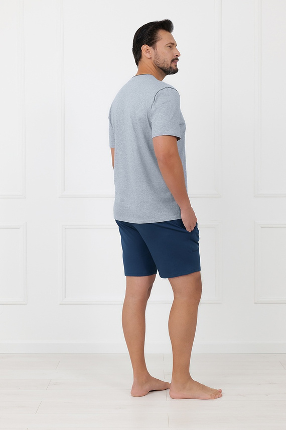 Piżama męska Devon Italian Fashion bawełniana krótki rękaw-melanż 