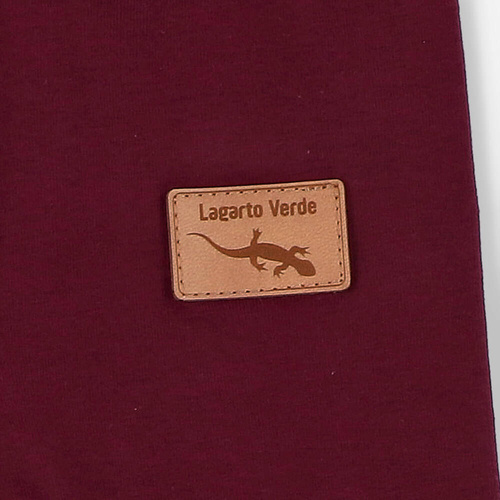 KAR-0041/BOR Legginsy dziewczęce Lagarto Verde bordowy