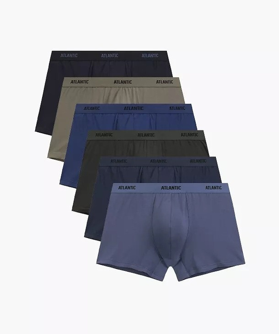 Bokserki męskie Atlantic 6SMH-004 A6 multicolor– 6-pak, 95% bawełna, dopasowane