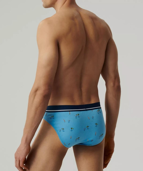 3MP-196 Slipy męskie Atlantic -niebieski