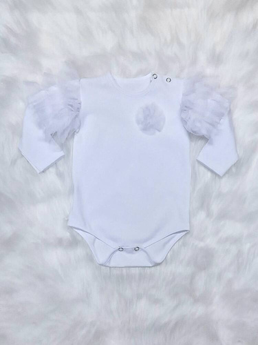 Carmen Body z długim rękawem Bambarillo biały