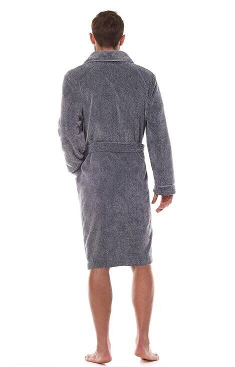 2451 Pegasus Szlafrok męski L&L - grafitowy