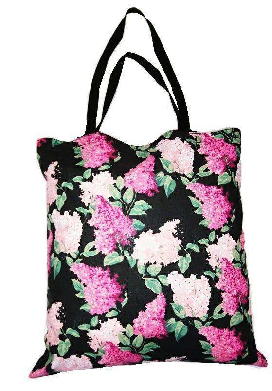 Kwiatki wzór serwetki torba bawełniana na zakupy szary