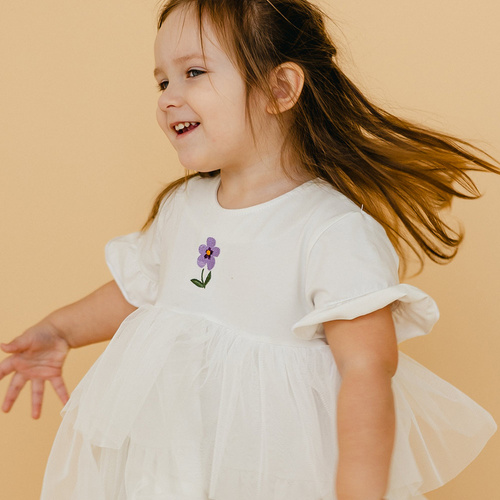 Meadow Sukienka tiulowa Eevi - ecru