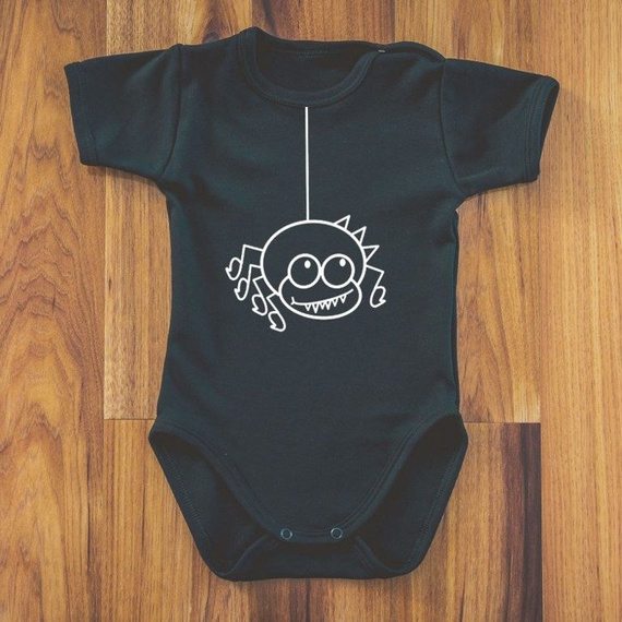 Body krótki rękaw na Halloween "PAJĄCZEK" Moocha białe