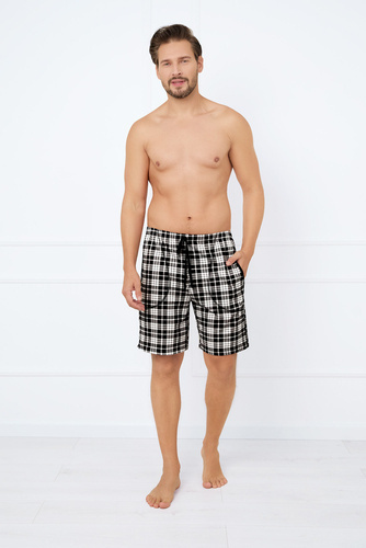 Klark Spodnie piżamowe męskie, krótkie Italian Fashion - druk