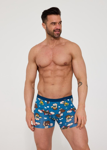 Cornette Tattoo 280/258 Chillout 2 – bawełniane bokserki męskie niebieskie