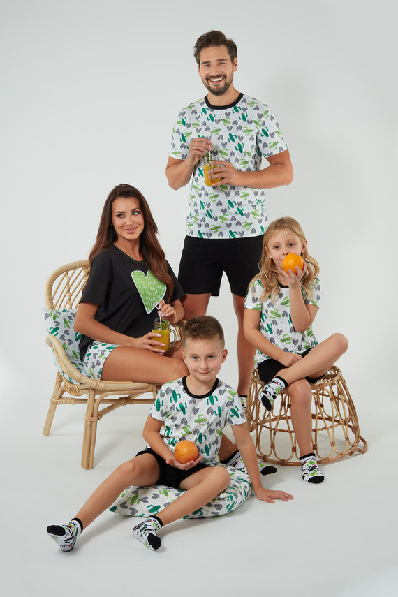 Picos Piżama Męska Italian Fashion - druk/czarny