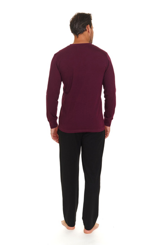 7139 Piżama Męska Doctor Nap - burgundy