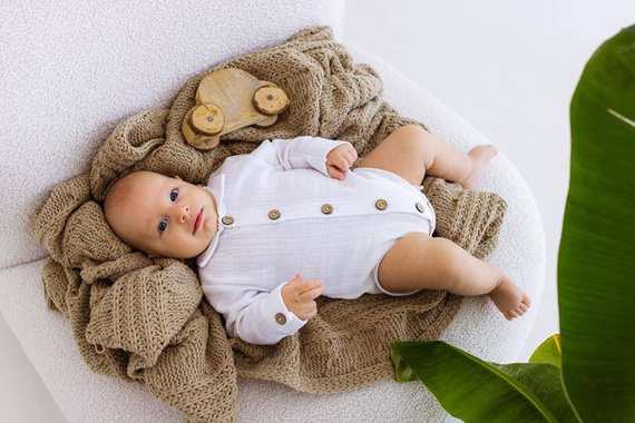 03235KM "Just Muslin Milk" Koszulobody długi rękaw muślinowe Makoma 