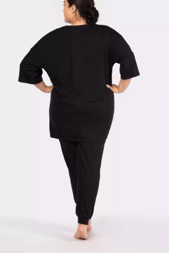 Homie shortsleeve Piżama damska Mona black