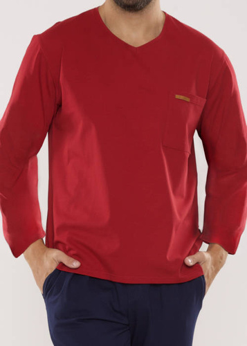 683 Kevin Piżama Męska Forex - bordo- granat