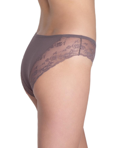 Figi Lama L-1590 BI – bawełniane bikini z koronką i kokardką, 2 sztuki w pudełku