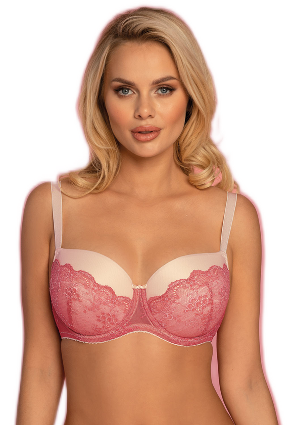 VB-432 Biustonosz usztywniany Vena pudrowy róż - koralowy