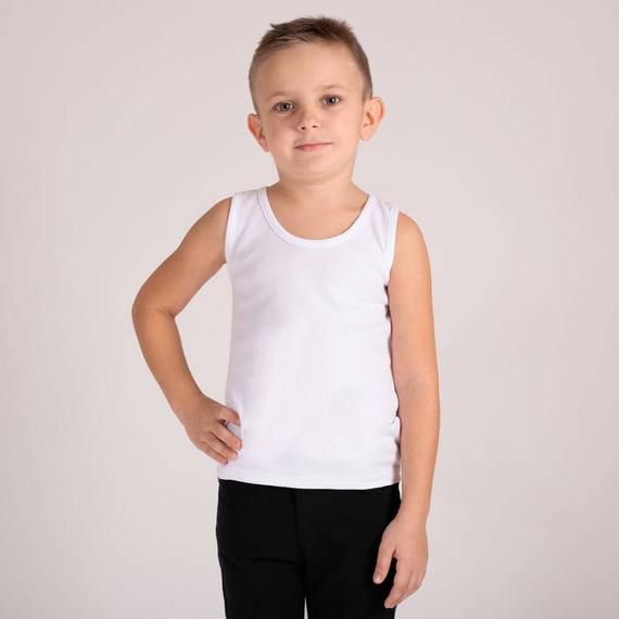130 Koszulka na ramiączkach niemowlęca "Basic" Nicol - biały