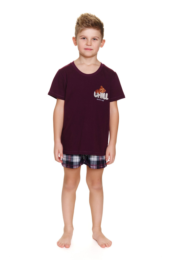 7202 "Chill" Piżama dziecięca Unisex Doctor Nap - burgundy