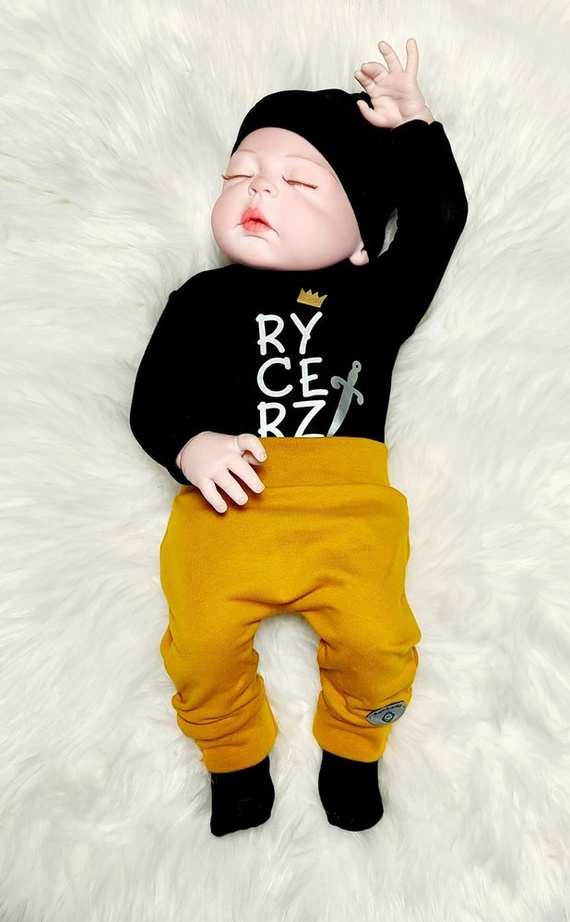 "Julek" Spodnie niemowlęce Bambarillo melanż