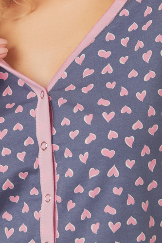 Tiana koszula nocna i do karmienia, krótki rękaw Italian Fashion - druk